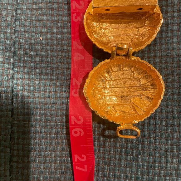 Judith Lieber Two Row Gold Tone Tubogas belt multi gemstone & rhinestone buckle
